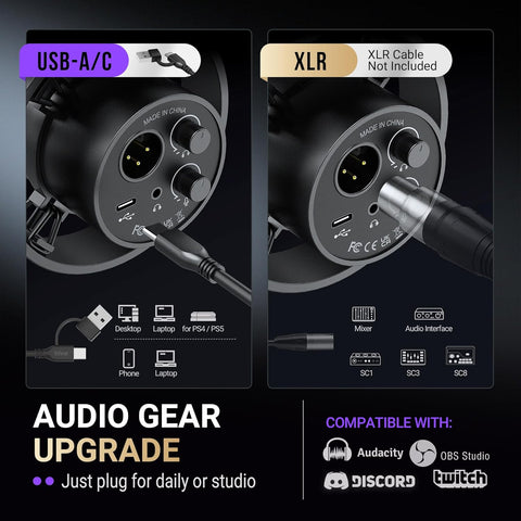 FIFINE AmpliTank K688CT Podcast Microphone Kit, USB/XLR Dynamic Vocal Mic