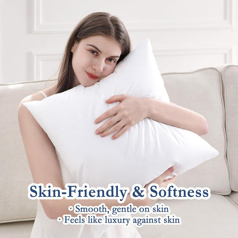 puredown® 12x20 Outdoor Pillow Inserts, Down Alternative Filling, Set of 4