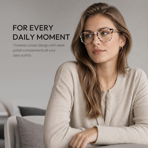 Blue Light Glasses for Woman Fashion Square Frame Computer Glasses for Blue Light Blocking