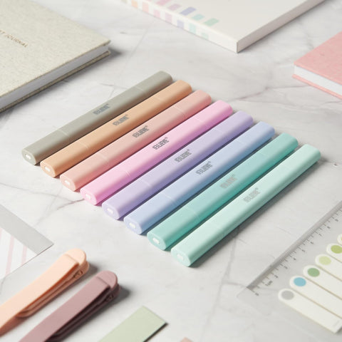 BLIEVE Bible Highlighters No Bleed Through, Pastel Colors, Dual Tip, 8 Pack