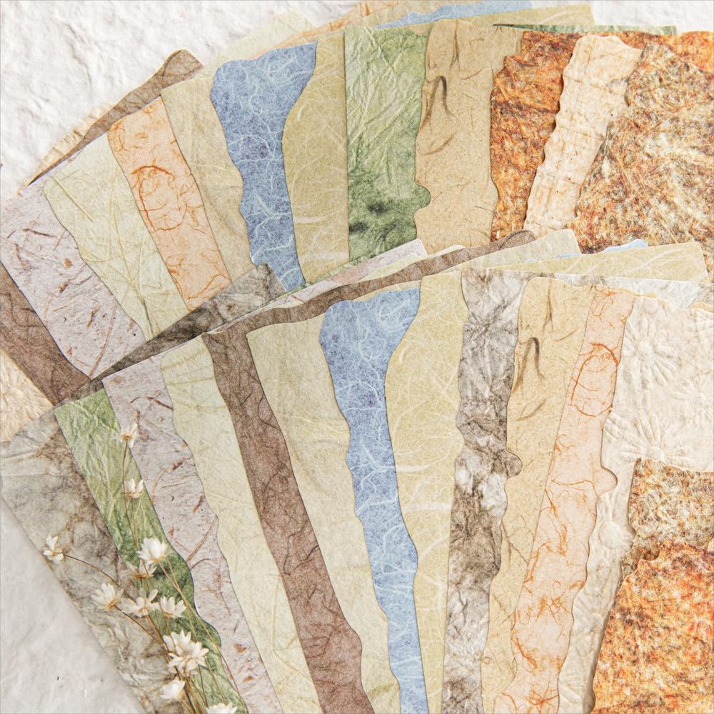 84 Sheets Vintage Textured Scrapbook Paper, 3D Embossed
