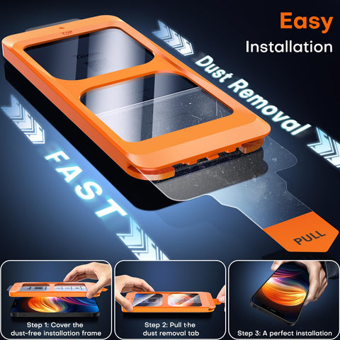 TOCOL for iPhone 12 Screen Protector [Military Grade Shatterproof] HD Tempered Glass for iPhone 12 Full Coverage Screen Protector, Anti-Fingerprint, Easy Installation, 2 Packs