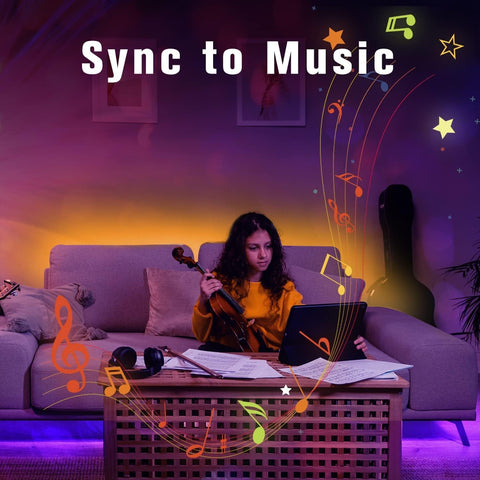 DAYBETTER LED Strip Lights 200ft 2 * 100ft RGB Music Sync Smart App Control