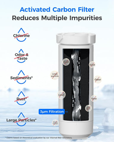 Waterdrop XWFE Refrigerator Water Filter, Built-in Chip, Replacement for GE® XWFE, XWF, Compatible with GNE27, GFE26, GDE25, GSS25 and PSE25 Series, NSF 42 & 372 Certified, 4 Pack