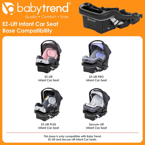 Baby Trend EZ-Lift™ Plus Infant Car Seat Base, Black – Secure Click-in Attachment, Adjustable Recline Positions, Easy-Leveling Setup, Everyday Convenience for Growing Families