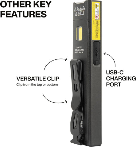 KLEIN TOOLS 56074 Rechargeable EDC Pocket Flashlight with Green Laser