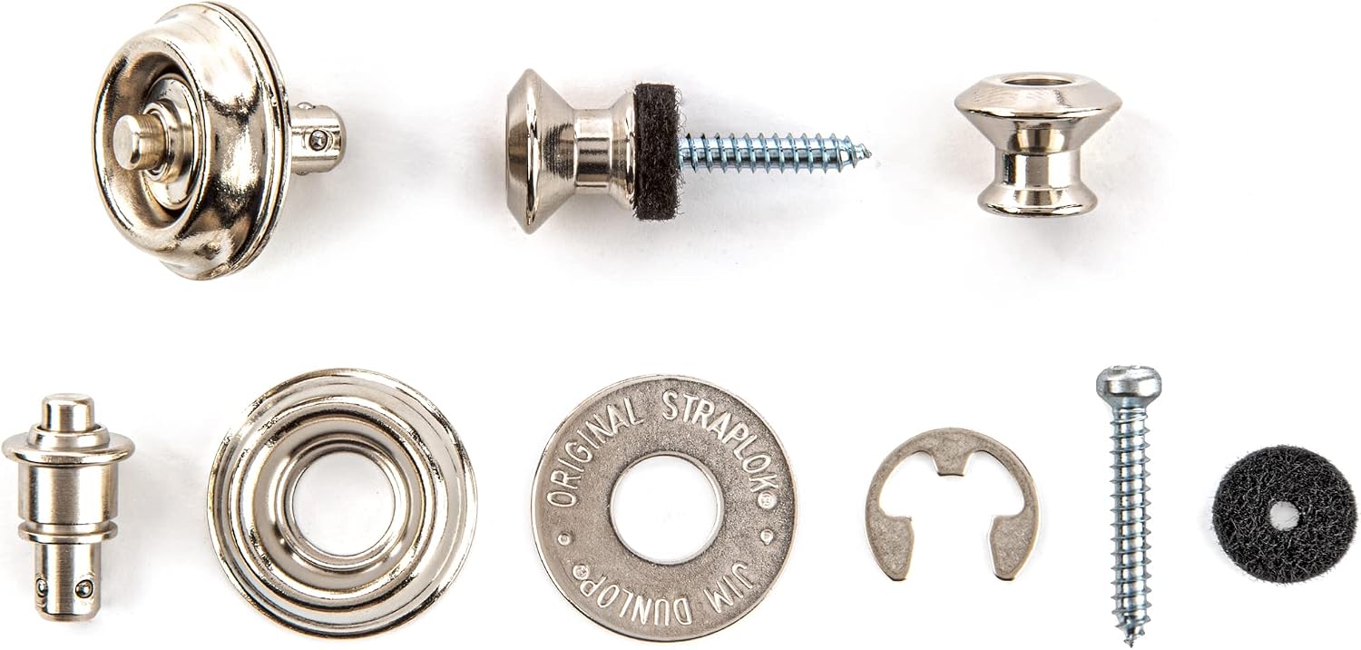 Jim Dunlop Straplok® Strap Retainers Dual Design - Nickel