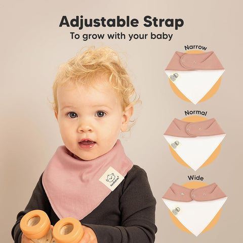 KeaBabies 8pk Organic Baby Bandana Bibs for Drooling Teething, Butterflies