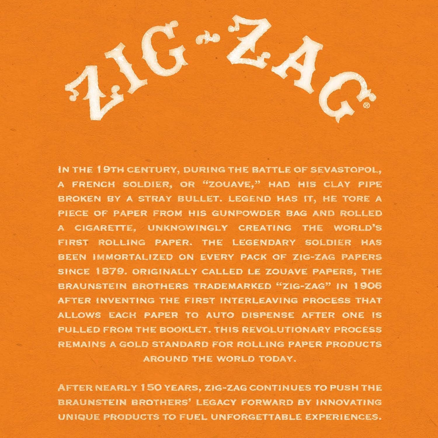 ZIG-ZAG Rolling Papers French Orange 1 1/4 Size 48 ct display