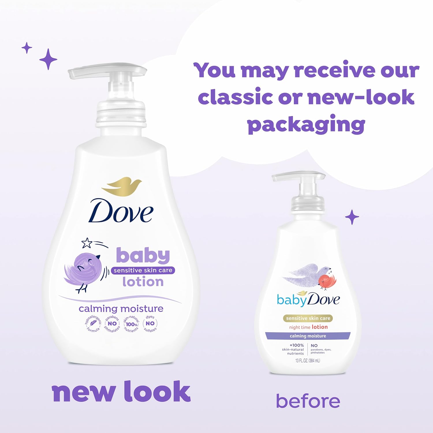 Baby Dove Sensitive Skin Care Baby Lotion Calming Moisture 13 oz