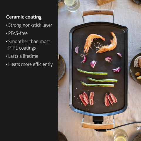 BOSKA Electric Griddle Pro - Large Indoor Griddle, Flat Top, 14 x 22 inch