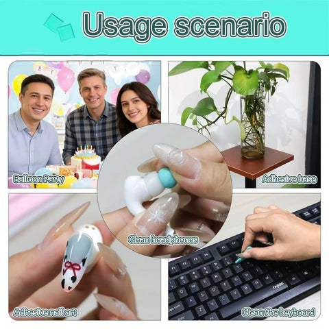 Feosky Adhesive Poster Sticky Tack Putty, Reusable and Removable Adhesive Putty, Mounting Putty for displaying Wall Paintings, Picture, Decoration, Crafts (Pink,Pack of 2)