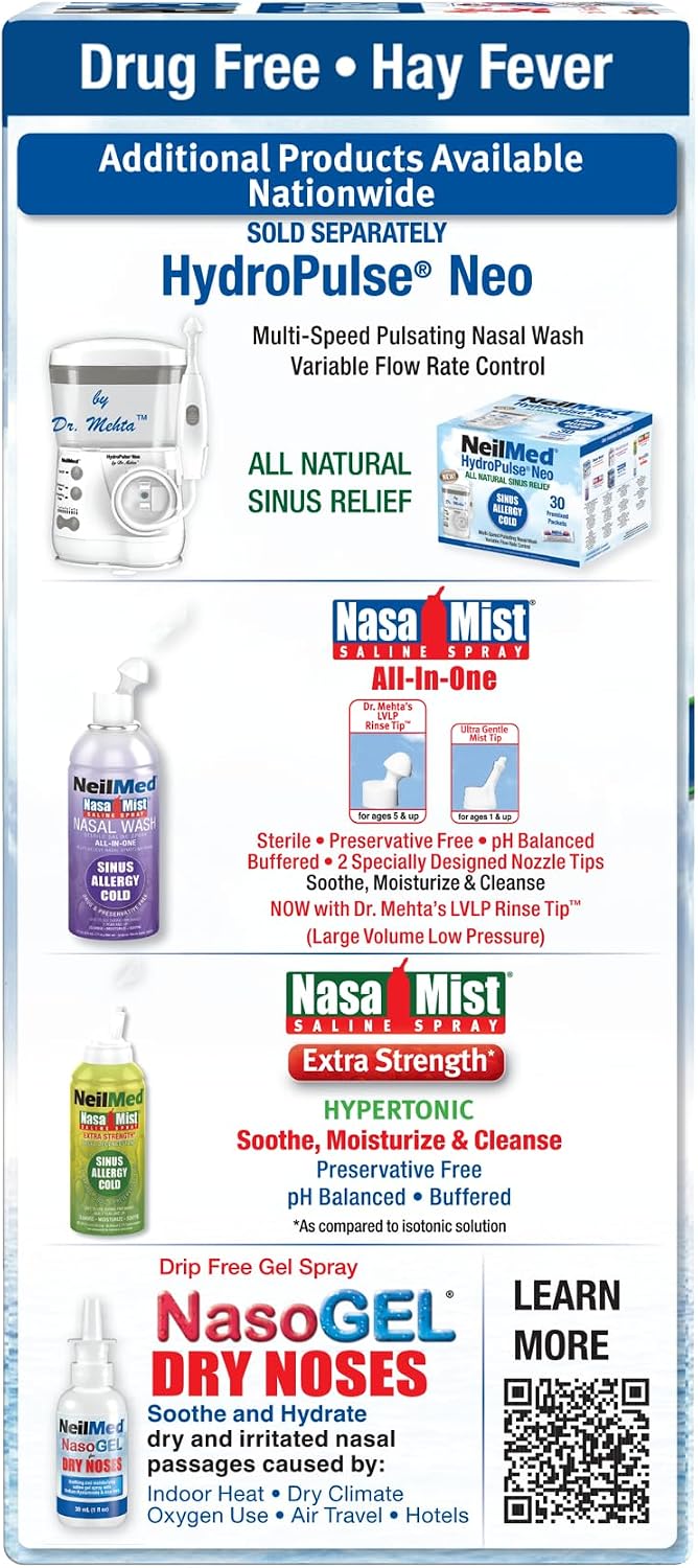 NeilMed Sinus Rinse All Natural Relief Premixed Refill Packets 100 Count (Pack of 1)