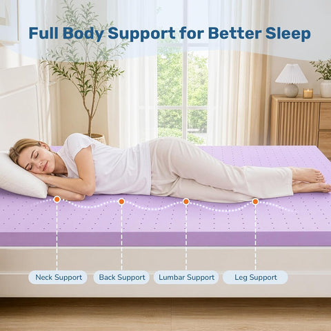 Sweetcrispy 1.5 Inch Full Cooling Gel Memory Foam Mattress Topper