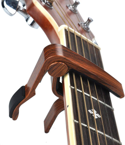 Guitar Capo with Guitar Tuner Clip-On Tuner Guitar Accessoriesor for Acoustic Electric Ukulele