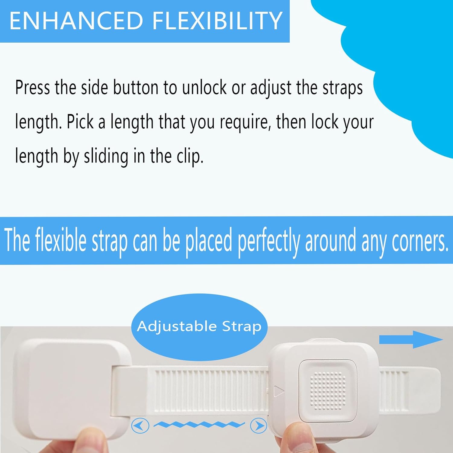YEYA Upgraded No Drill Furniture Anchors for Baby Proofing, 2 Pack