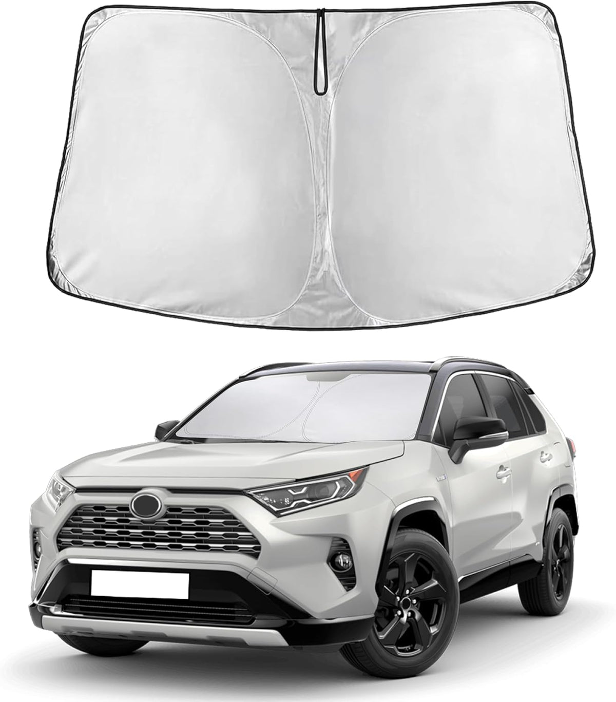 EcoNour Windshield Sunshade Compatible for Toyota RAV4 2019-2024 2025,2026