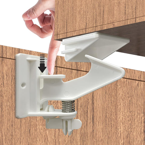 Vmaisi 20 Pack Cabinet Locks Child Safety Latches Easy Install No Drill