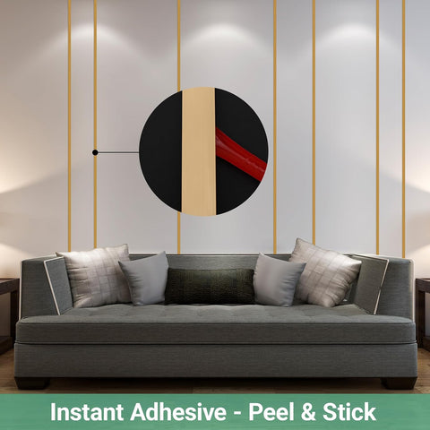 Gaahing 196.8" x 0.5" Matte Gold Molding & Wall Trim, Flexible Peel and Stick Decorative Strip for Tile, Mirror, Ceiling, Floor, Panel, Cabinet