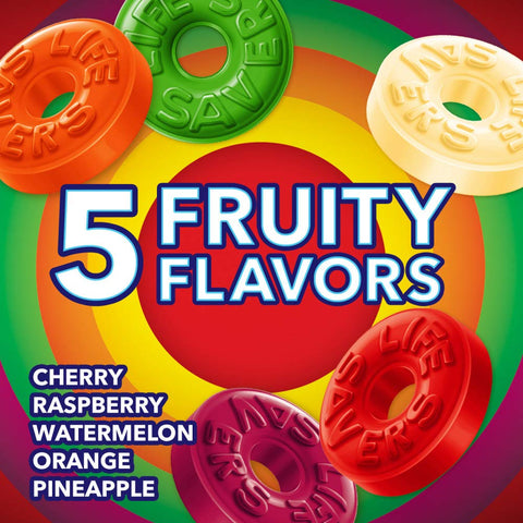 LIFE SAVERS 5 Flavors Hard Candy, Party Size, 50 oz Sharing Bag