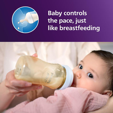 Philips Avent Natural PPSU Baby Bottles, Medium Flow, 9 oz, BPA-Free