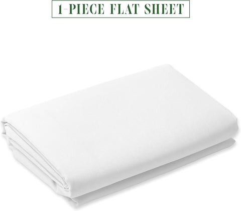 Luxury Flat Sheet on Amazon Elegant Comfort Wrinkle-Free 1500 Premier Hotel Quality 1-Piece Flat Sheet, California King Size, White