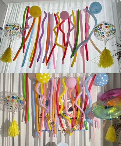 Khaki Long Balloons - 260 Balloons for Animal Modeling & Party Decor, 100P