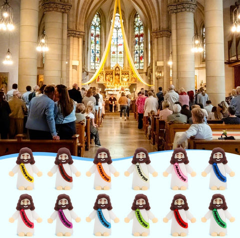 80 Pcs Mini Jesus Little Figures to Hide in Bulk and Pocket Seek Religious