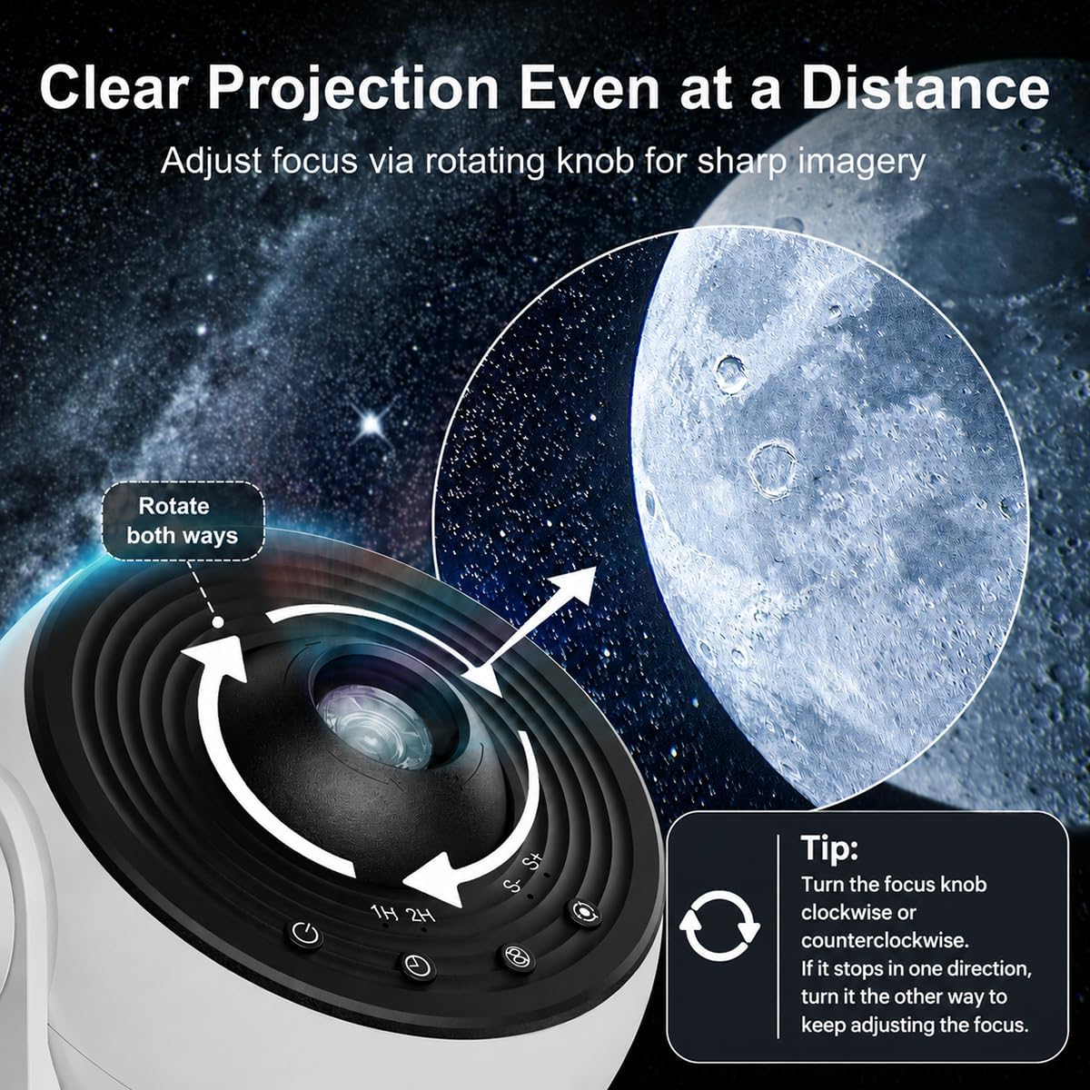 Galaxy Projector Night Light, 13-in-1 Star Projector for Bedroom, White