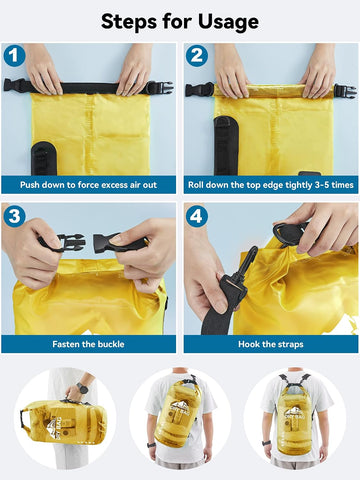 HEETA Dry Bag Waterproof Backpack with Phone Case 5L/10L/20L/30L/40L