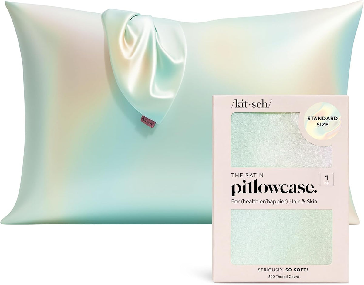 Kitsch Satin Pillowcase with Zipper - Standard Size, Aura