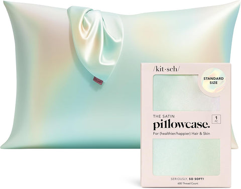 Kitsch Satin Pillowcase with Zipper - Standard Size, Aura