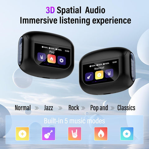 Active Noise Cancelling Ear Buds 48H Wireless Earbuds with Touch Screen