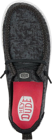 HEYDUDE Women's Wendy Perf Canvas Slip On Loafer | Elastic Laces