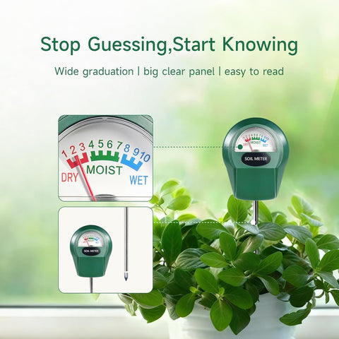 Soil Moisture Meter for Plants, Hygrometer Sensor Water Monitor, Plant Moisture Tester for Indoor Outdoor Garden, Potted Plants, Farm, Lawn, No Battery (Style 1)