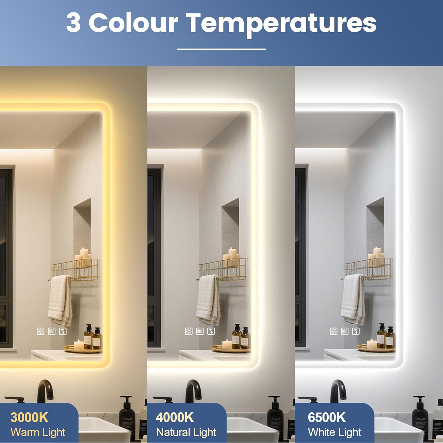 STARLEAD 24"x32" LED Bathroom Mirror with Bluetooth Speaker