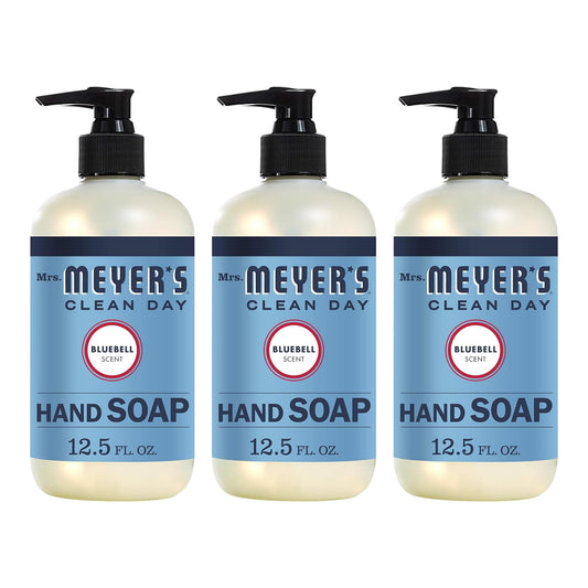 Mrs. Meyer's Clean Day Liquid Hand Soap, Bluebell, 12.5 Fl Oz (Pack of 3)