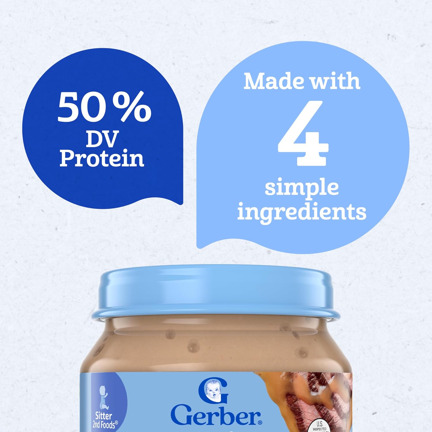 Gerber Stage 2 Beef and Gravy Baby Food, 2.5 Oz, 10 Pack