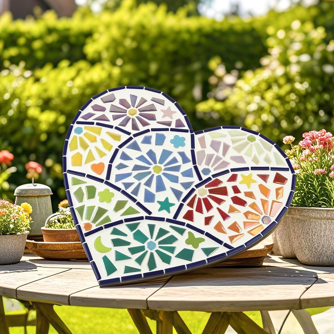 Youway Style 200g Iridescent Blue Glass Mosaic Tiles for Crafs Bulk
