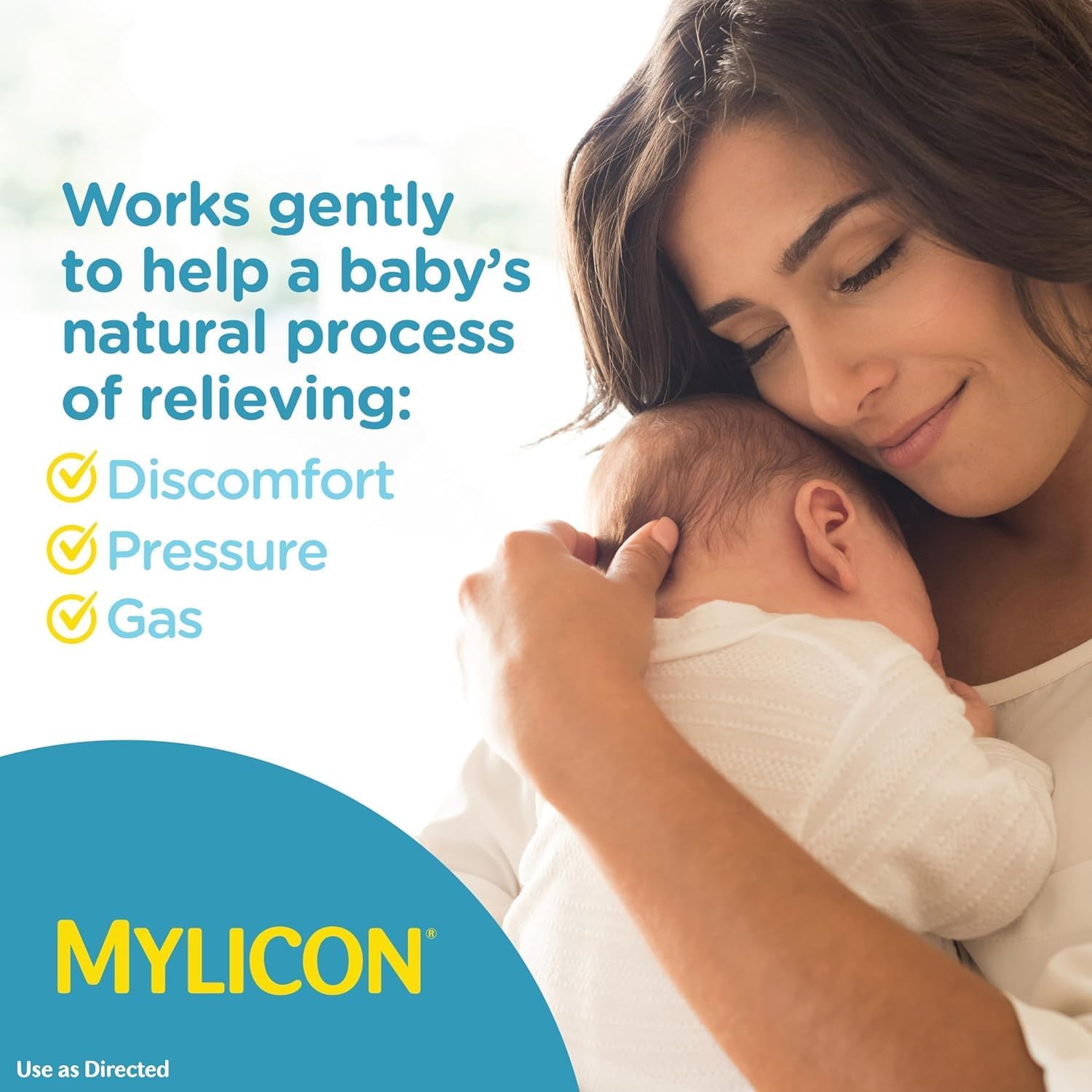 MYLICON Infant & Baby Gas Relief Drops, Dye-Free, 1 Oz (2 Pack) New Syringe