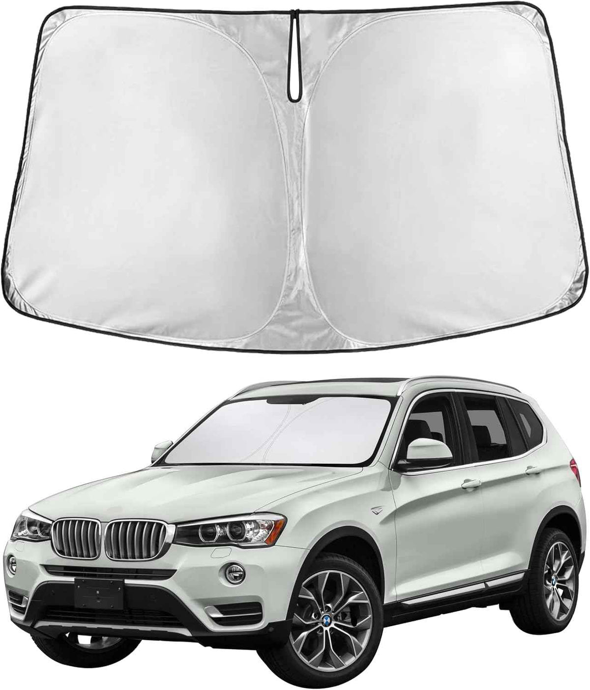 EcoNour Windshield Sunshade Compatible for BMW X3 2011-2015 2016 2017
