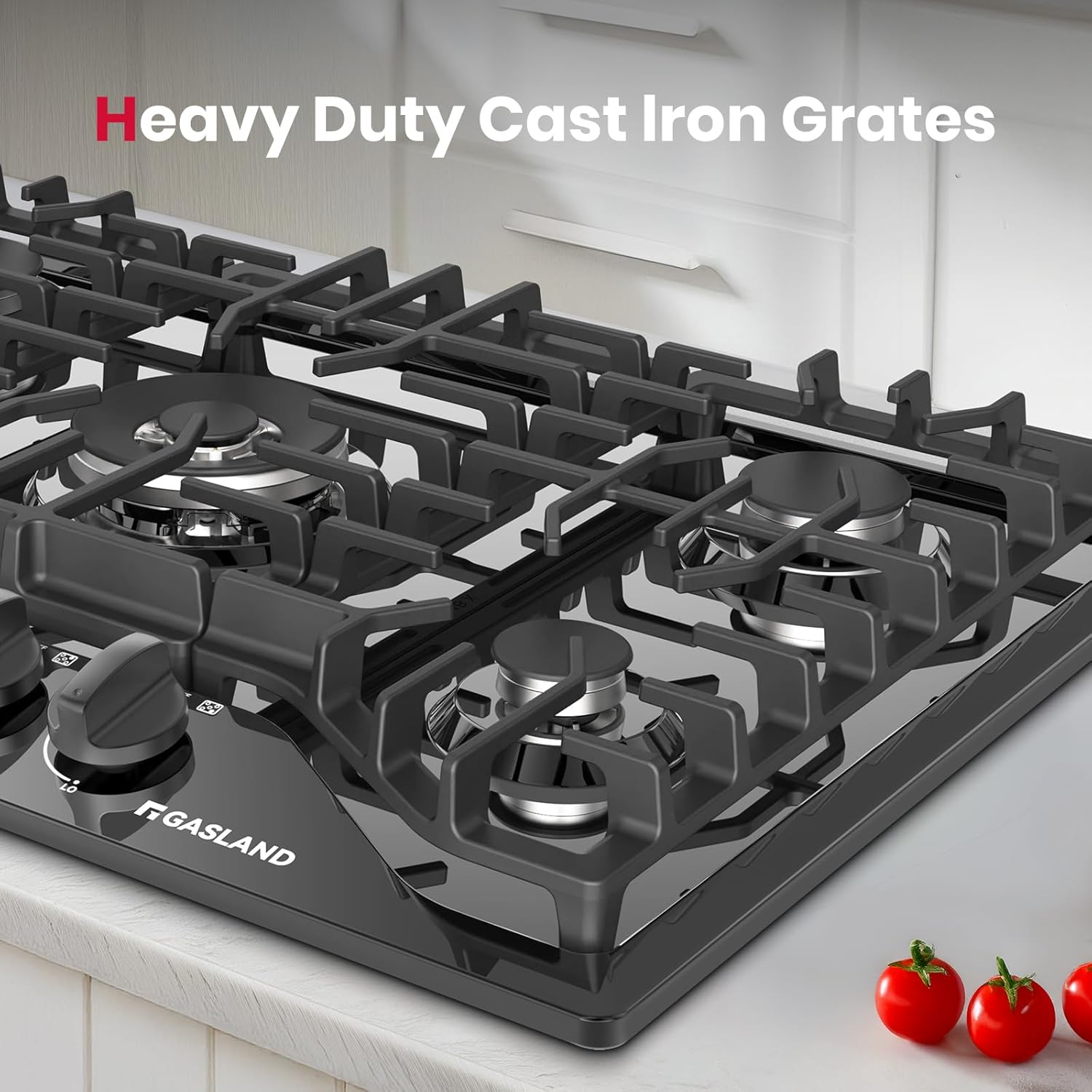 GASLAND Gas Cooktop 30 Inch 5 Burners with Griddle, Black