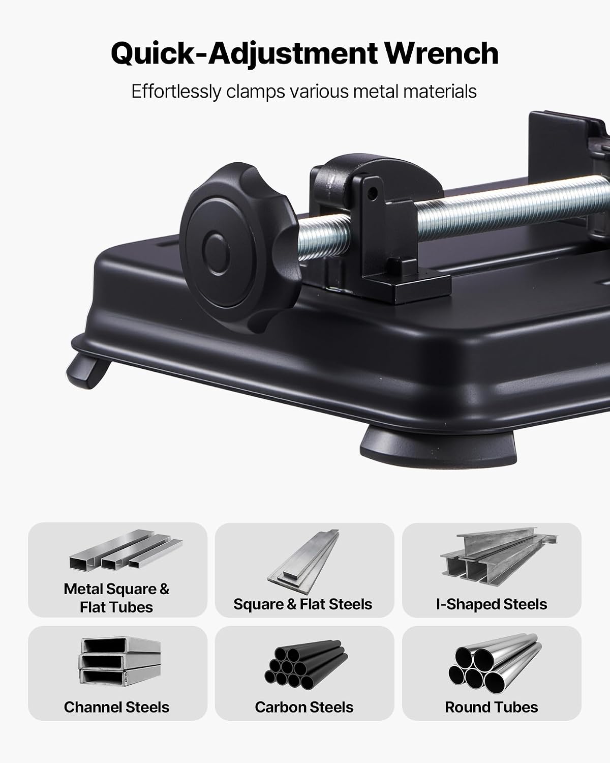 VEVOR Chop Saw, 7-1/4 in Stainless Steel Cold Cut Blade, 1200 W Motor, 4000 r/min Speed, 0-45° Adjustable Cutting Angle, Metal Cutting Chop Saw for Metal Square and Flat Tubes, I-Shaped Steels