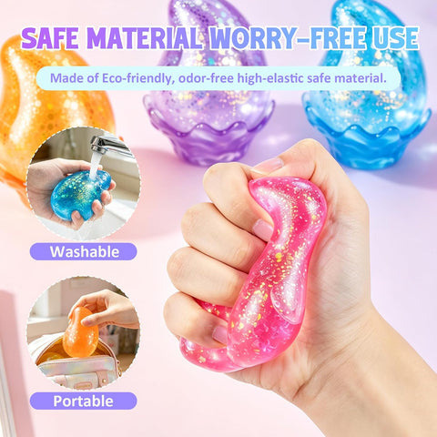 Water Drop Squeeze Toys, Raindrop Squishy Stress Ball for Adults, Sensory Fidget Toys for Kids with Autism, Squeeze Toys for Anxiety Stress Relief, Perfect Holiday and Birthday Gifts, Classroom Prizes