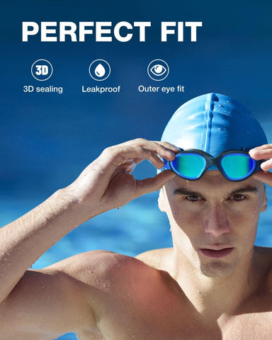 ZIONOR Swim Goggles, Upgraded G1 Polarized Swimming Goggles Anti-fog for Adult Men Women