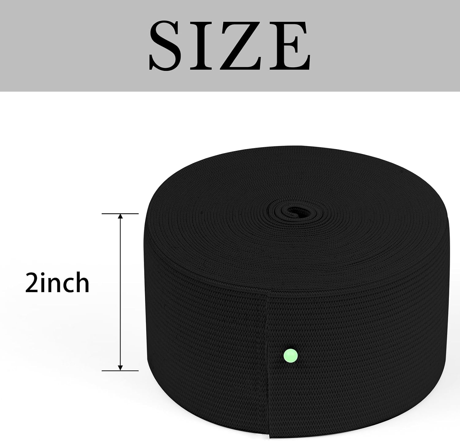 XKDOUS Elastic Band for Sewing, Black, 2 Inch 7 Yards