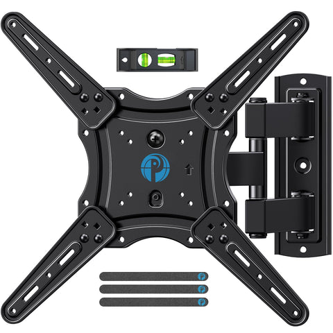 Pipishell Full Motion TV Wall Mount for 26-60 inch Flat or Curved TVs up to 77 lbs, TV Bracket Wall Mount with Articulating Arms, Extension, Tilt, Swivel, Leveling, Max VESA 400x400mm, PIMF7