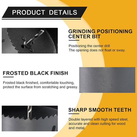 1 inch Hole Saw for Metal and Plywood, Bi-Metal Circular Wood Drill Bit Cutting 1.75” Deep with Hex Shank for Drywall, Fiberglass, Plasterboard, Acrylic and Sheet Steel
