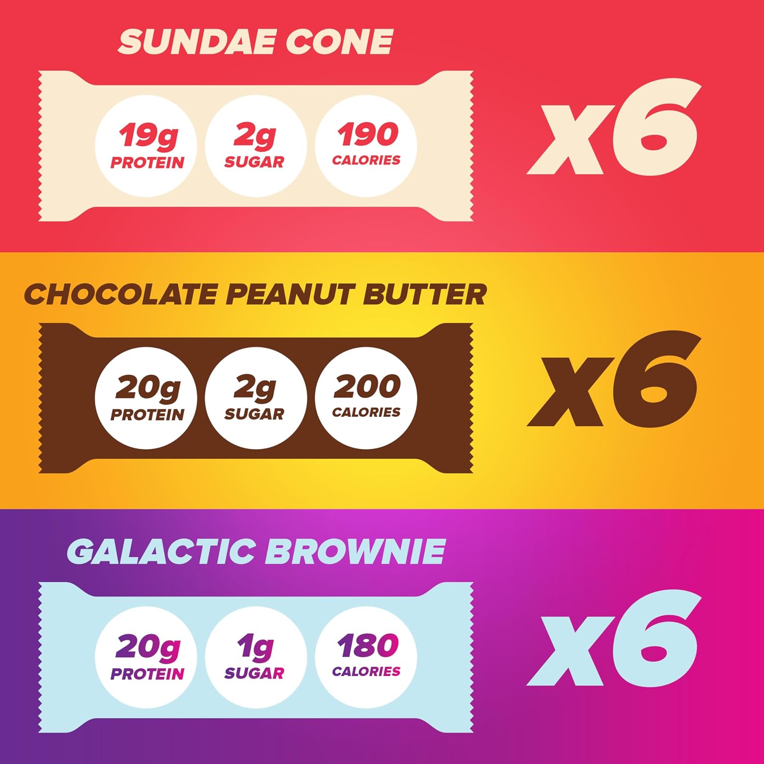Pure Protein Variety Pack Protein Bars, 19g-20g Protein, Gluten Free, 18 Ct