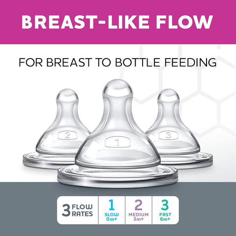 Chicco Duo Hybrid Anti-Colic Baby Bottle Stage 3 Fast Flow Nipple